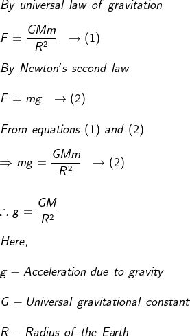 relation between g and g|write the relation between g and g.